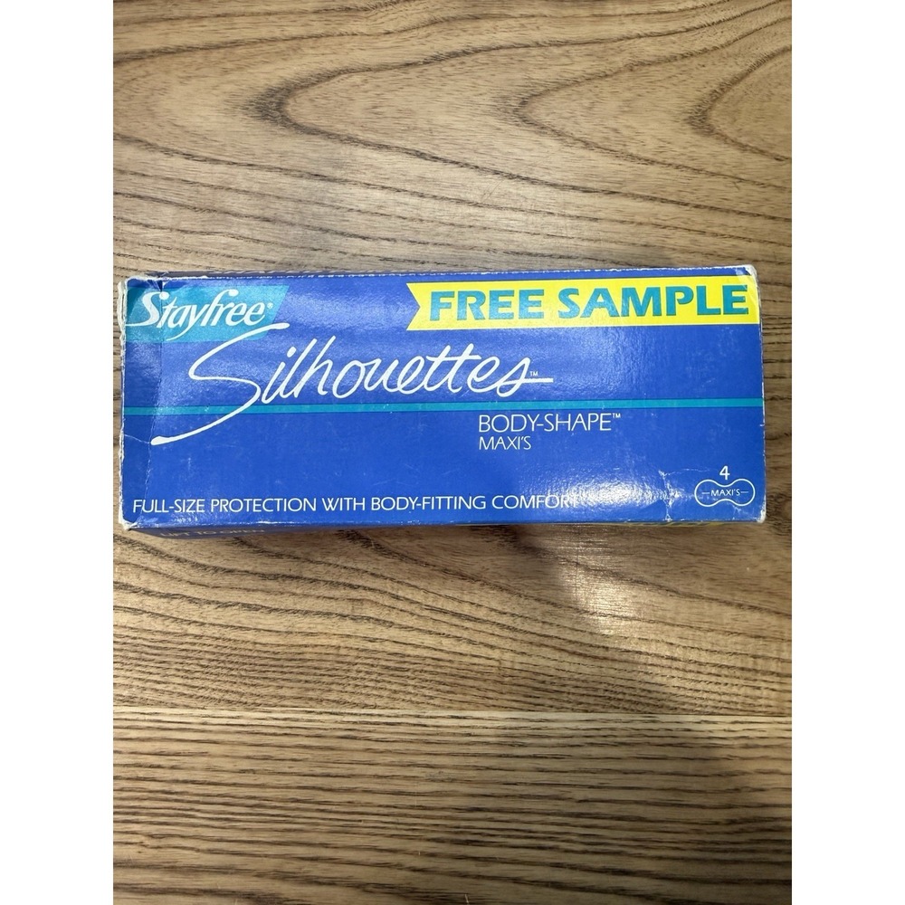 1980's Stayfree Silhouettes Thin Maxi Pads Pantiliner Sealed 4ct Sample